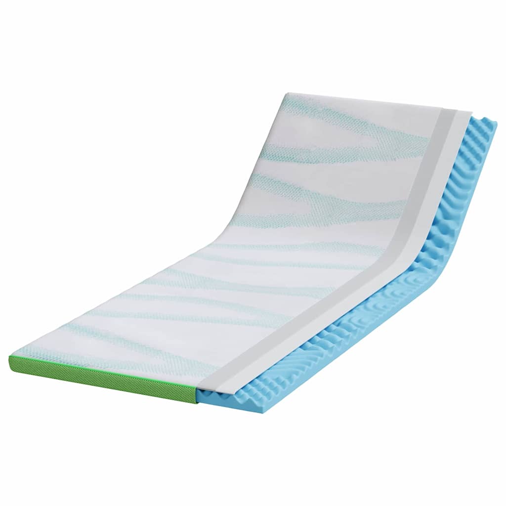 Čiužinio pagalvėlės Balta ir žalia 80 x 200 cm