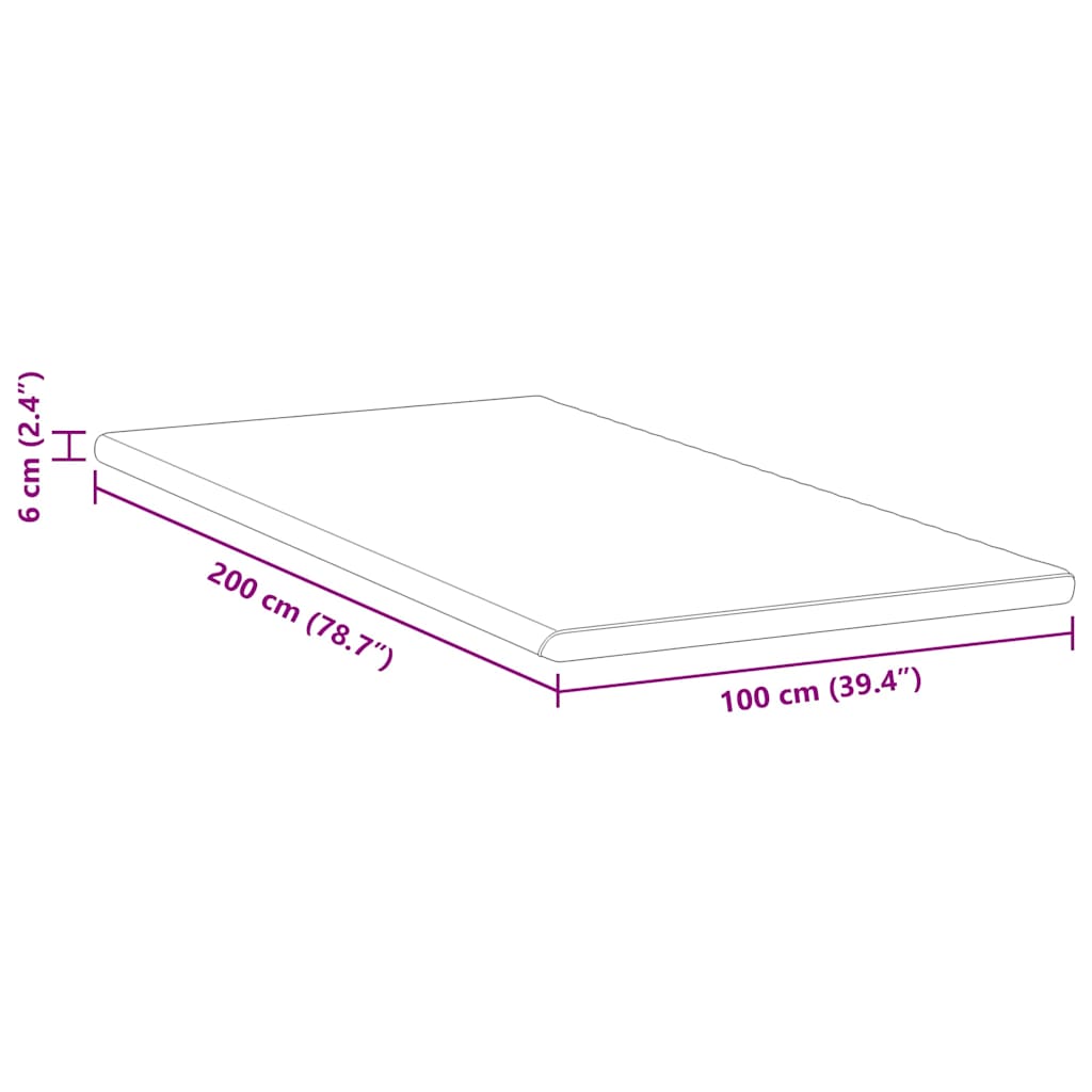 Čiužinio pagalvėlės Balta ir žalia 100 x 200 cm