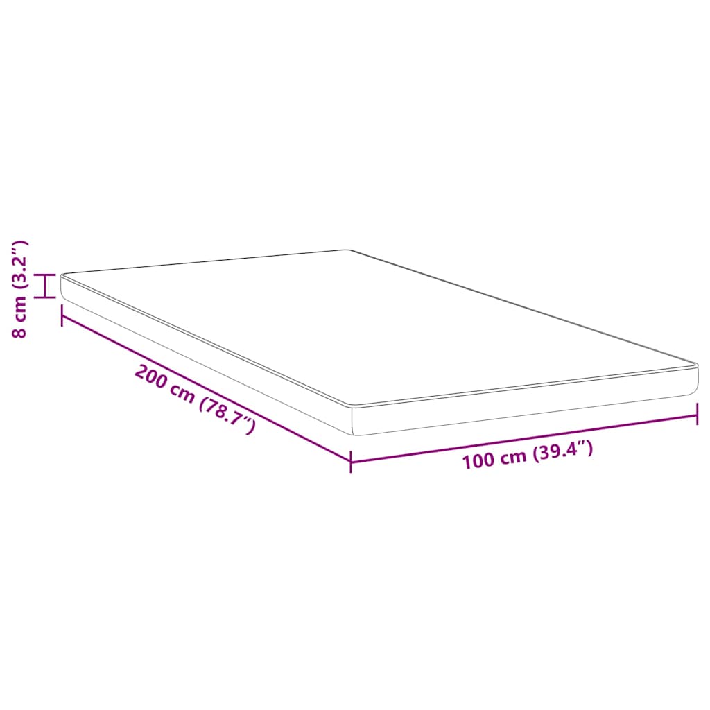 Čiužinio pagalvėlės Balta ir mėlyna 100 x 200 cm