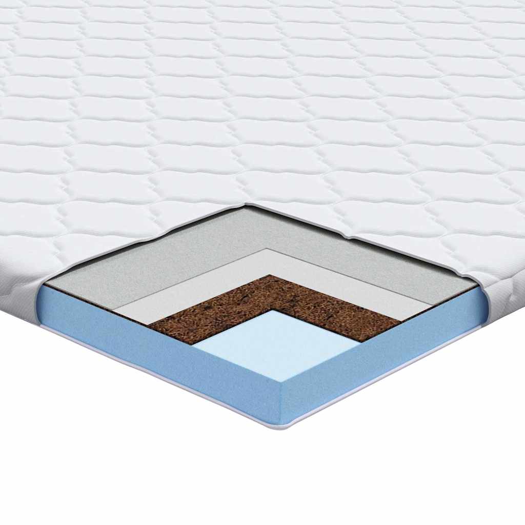 Čiužinio pagalvėlės Balta 90 x 200 cm Be klijų poliesteris