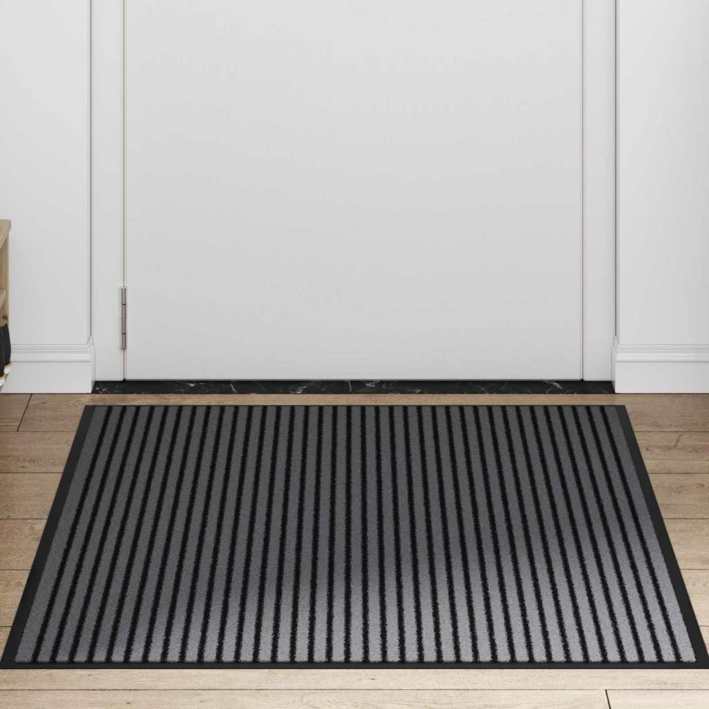 Durų kilimėlis Juoda ir pilka 80 x 120 cm Polipropilenas, PVC