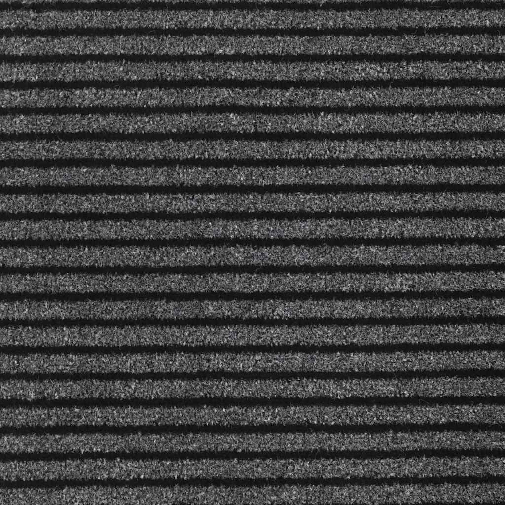 Durų kilimėlis Juoda ir pilka 80 x 120 cm Polipropilenas, PVC