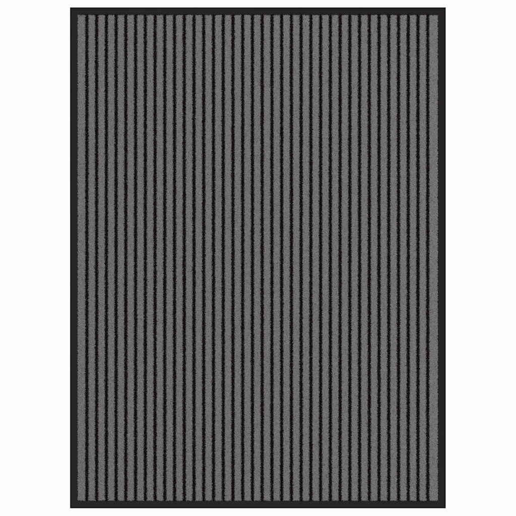 Durų kilimėlis Juoda ir pilka 80 x 120 cm Polipropilenas, PVC