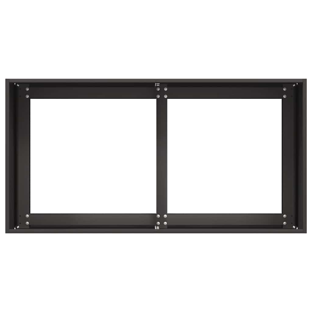 Lovelis, juodos spalvos, 80x40x40cm, šaltai valcuotas plienas