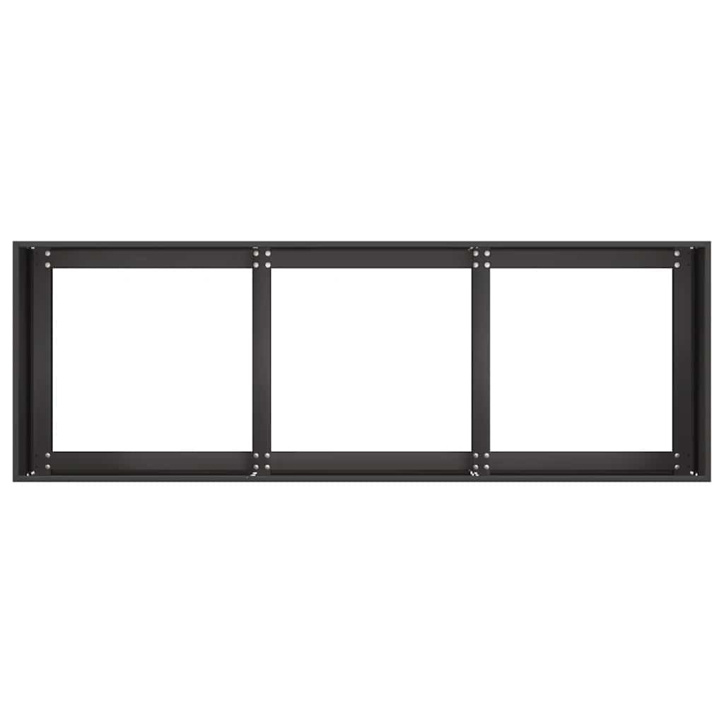 Lovelis, juodos spalvos, 120x40x40cm, šaltai valcuotas plienas