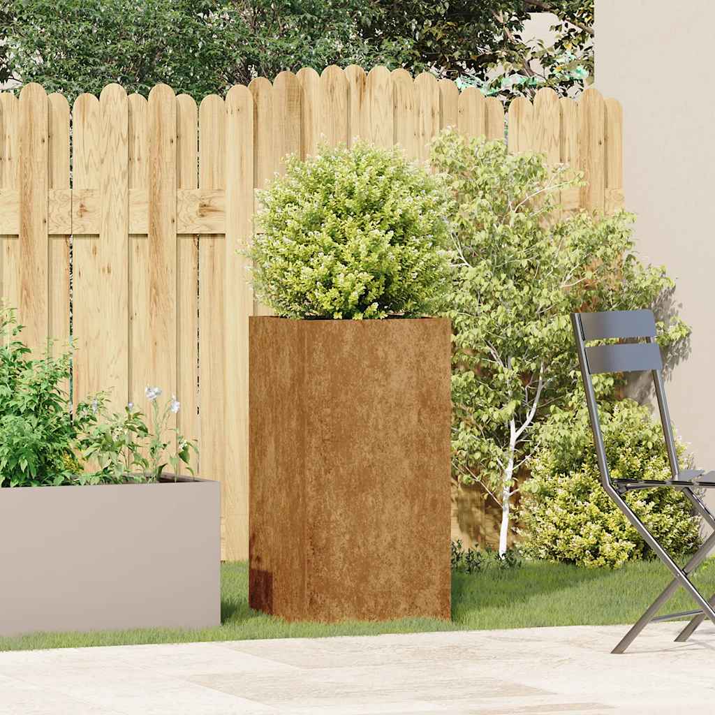 Lovelis, rūdžių, 40x40x80cm, oro sąlygoms atsparus plienas