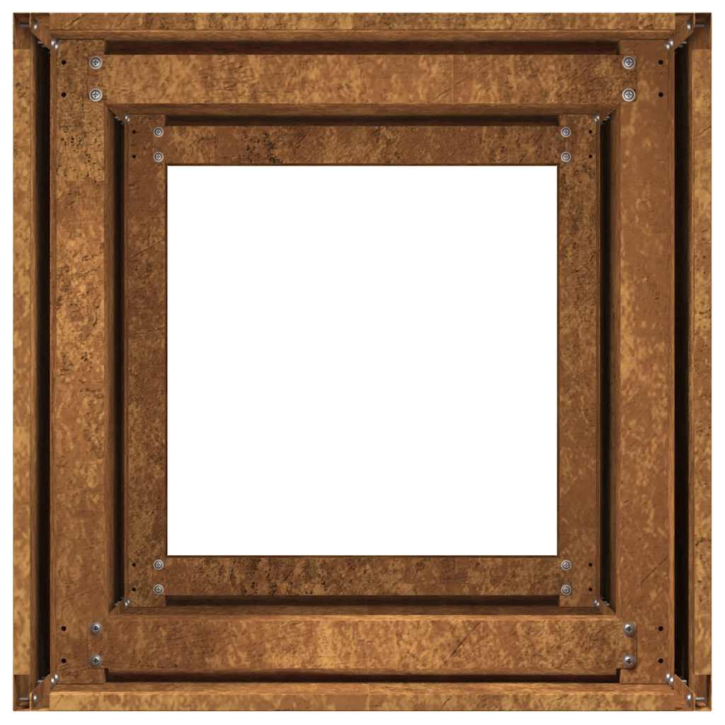 Lovelis, rūdžių, 40x40x80cm, oro sąlygoms atsparus plienas