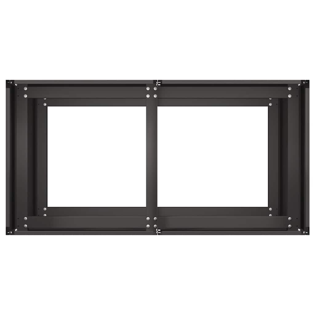 Lovelis, juodos spalvos, 80x40x80cm, šaltai valcuotas plienas