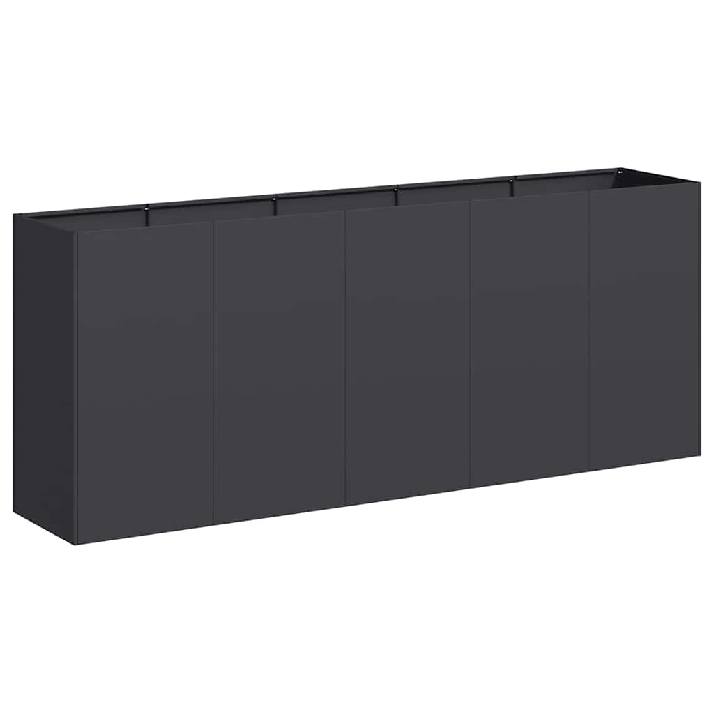 Lovelis, juodos spalvos, 200x40x80cm, šaltai valcuotas plienas