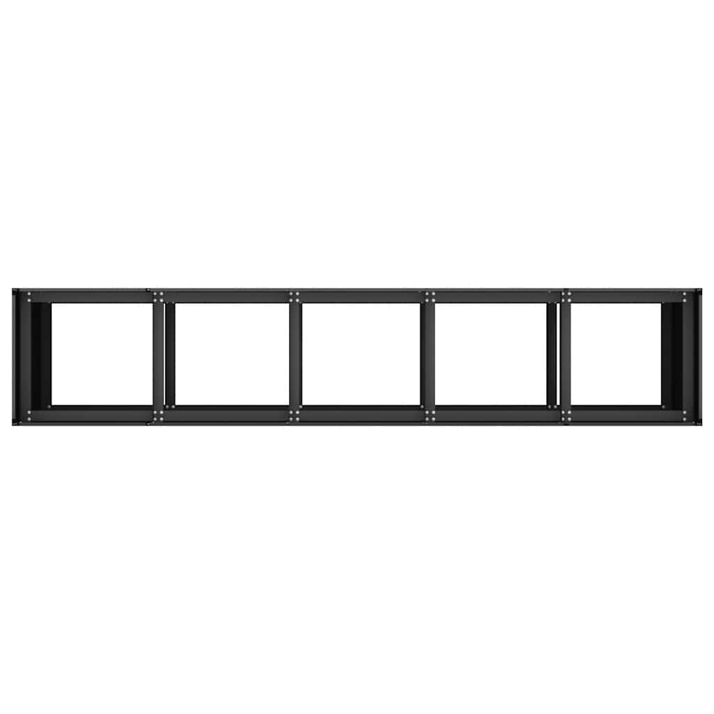Lovelis, juodos spalvos, 200x40x80cm, šaltai valcuotas plienas