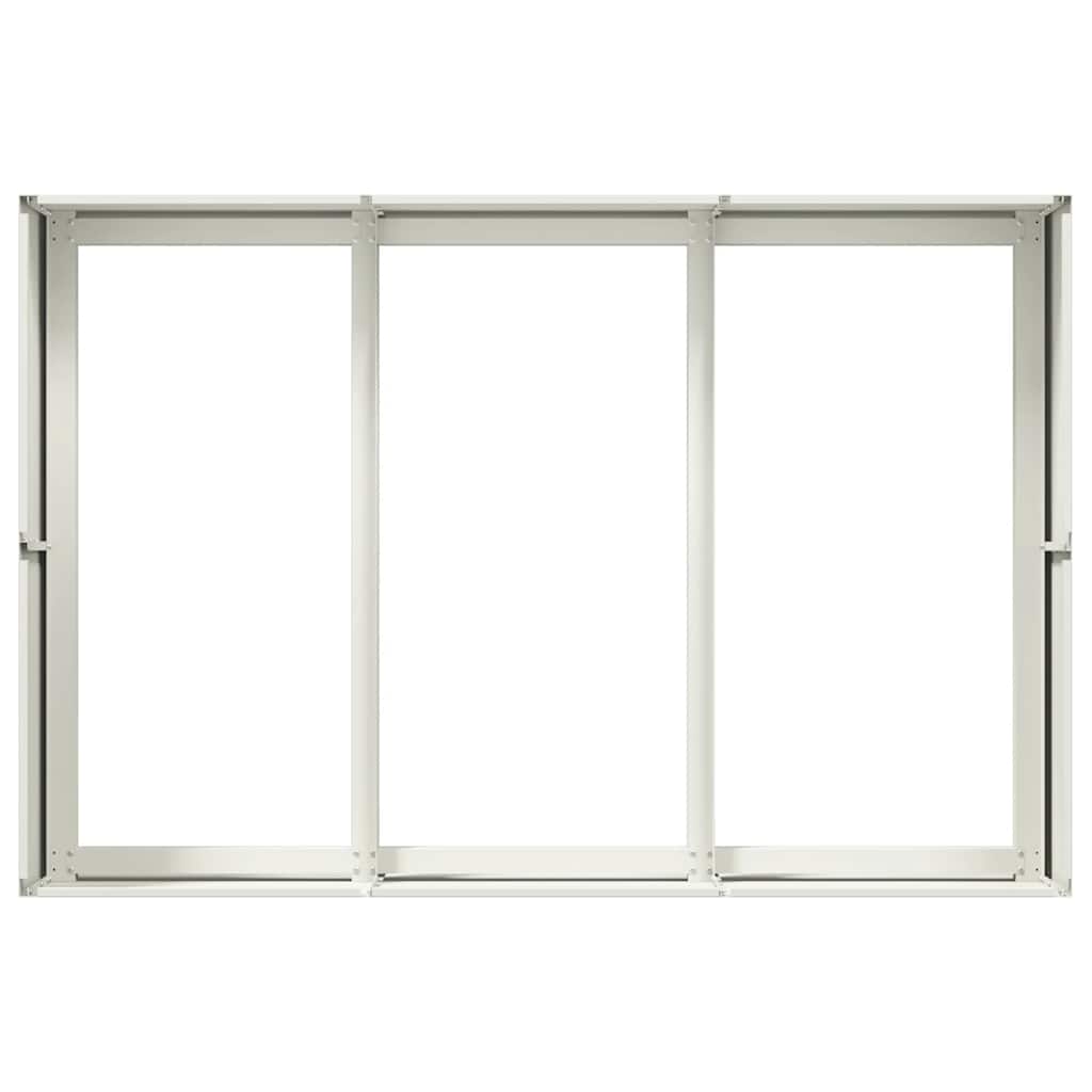 Lovelis, baltos spalvos, 120x80x40cm, plienas