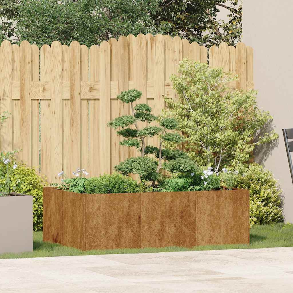 Lovelis, rūdžių, 120x80x40cm, oro sąlygoms atsparus plienas