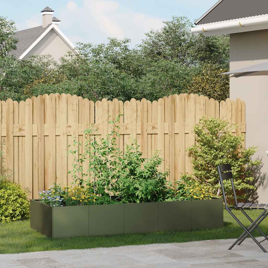 Lovelis, alyvuogių žalios spalvos, 200x80x40cm, plienas