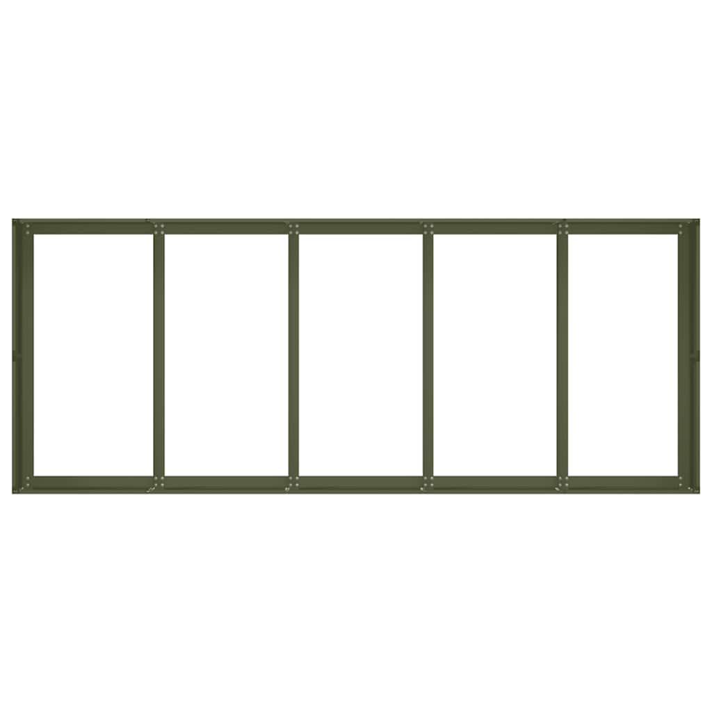 Lovelis, alyvuogių žalios spalvos, 200x80x40cm, plienas