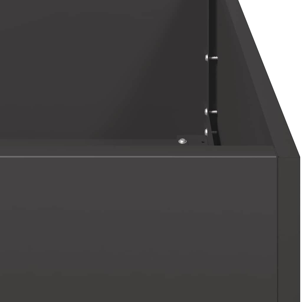 Lovelis, juodos spalvos, 280x80x40cm, plienas