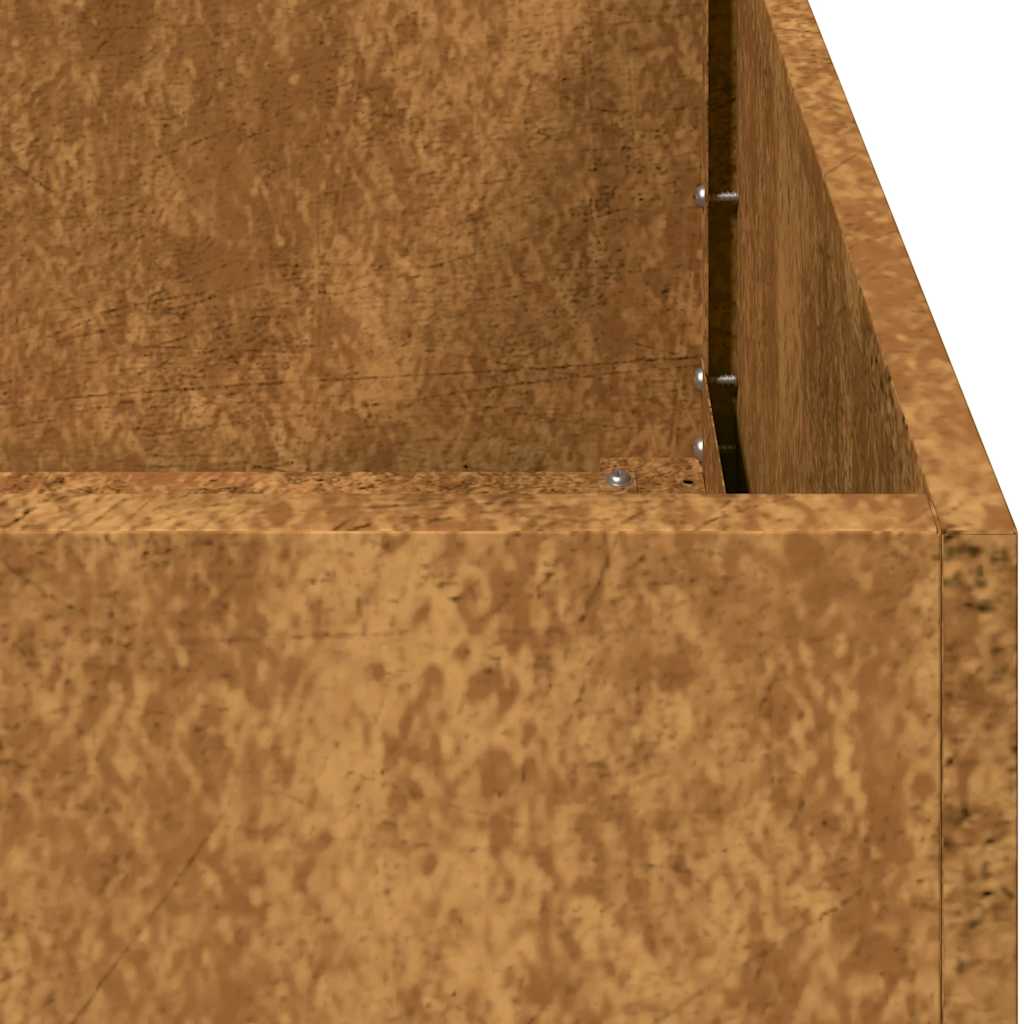 Lovelis, rūdžių, 40x80x80cm, oro sąlygoms atsparus plienas