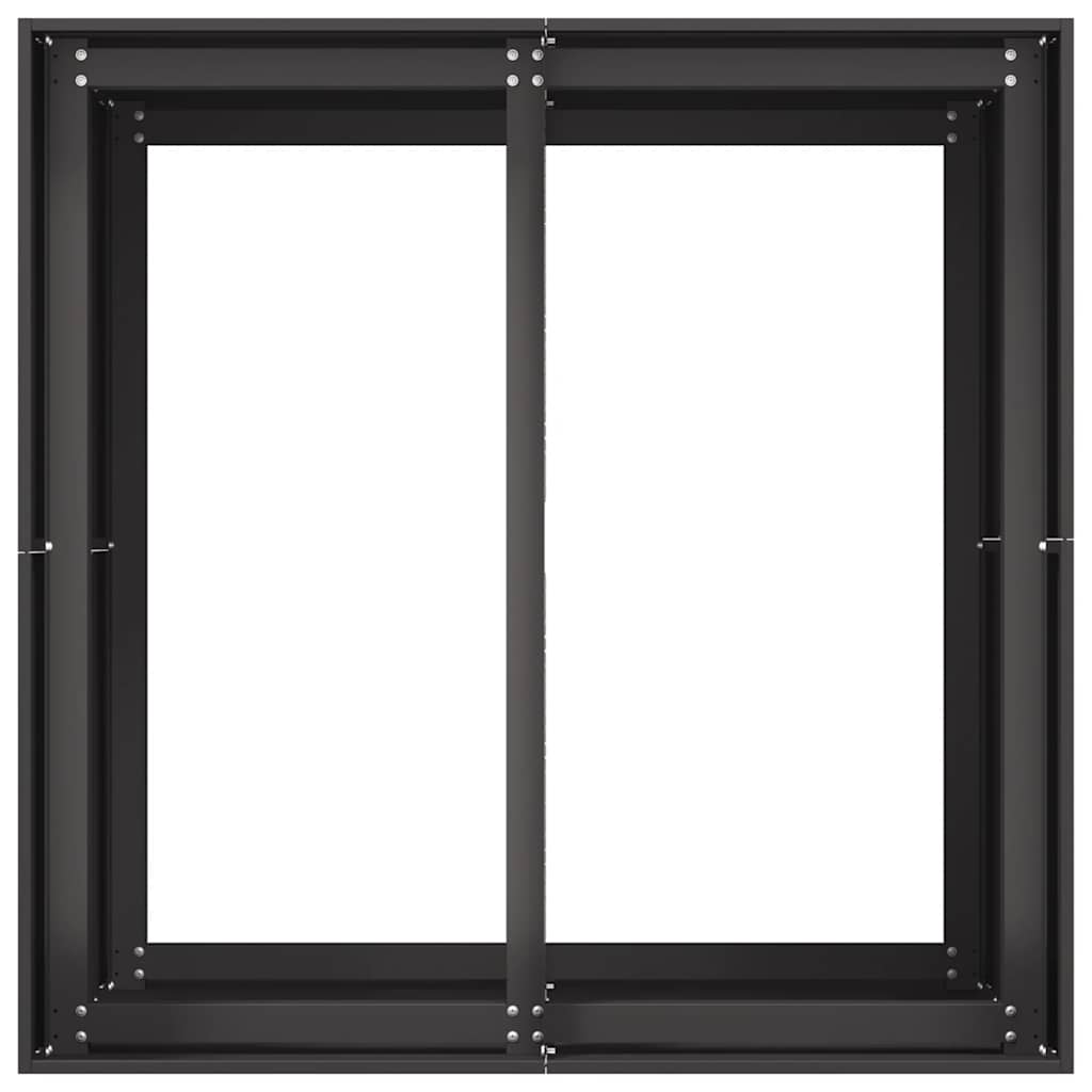Lovelis, juodos spalvos, 80x80x80cm, plienas