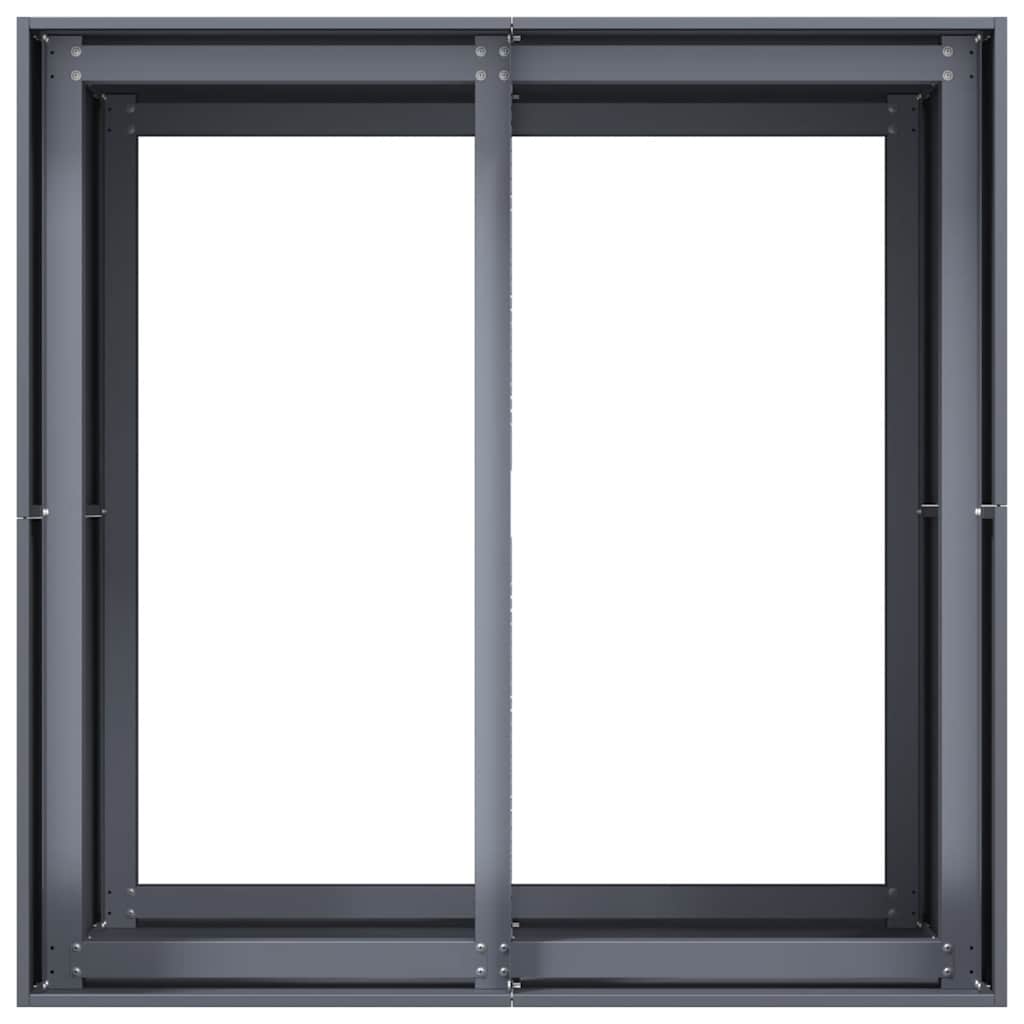 Lovelis, antracito spalvos, 80x80x80cm, plienas