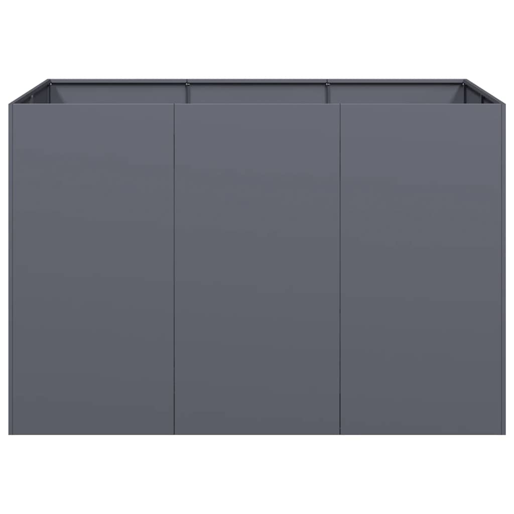 Lovelis, antracito spalvos, 120x80x80cm, plienas