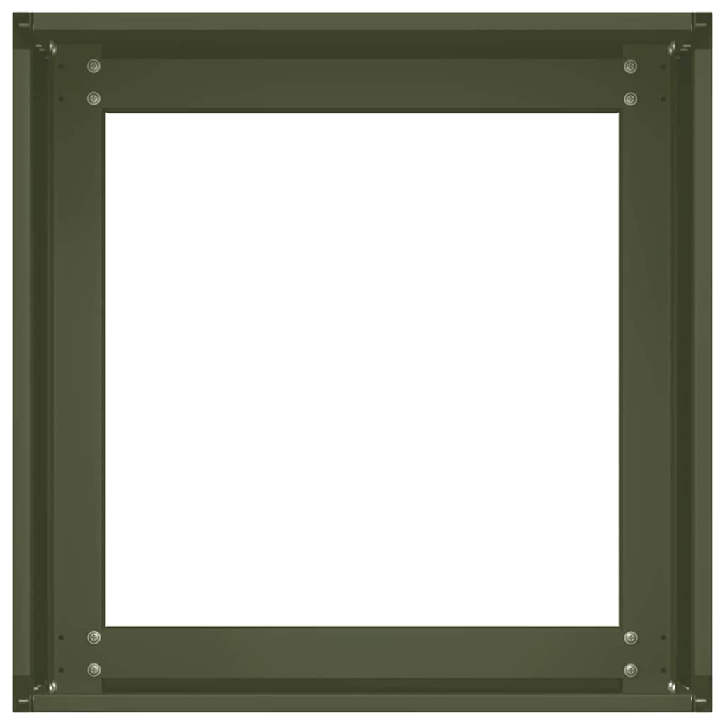 Lovelis, alyvuogių žalios spalvos, 40x40x30cm, plienas