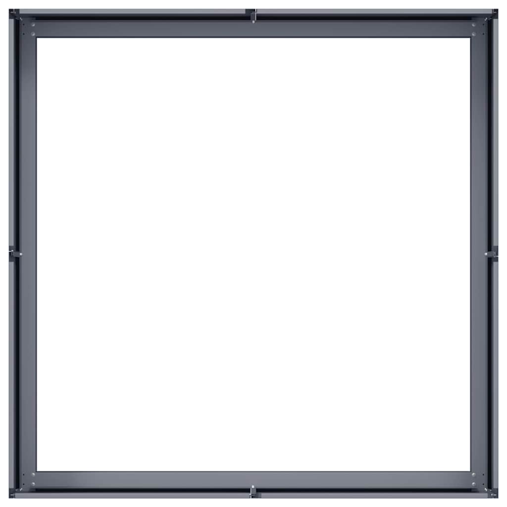 Lovelis, antracito spalvos, 100x100x30cm, plienas