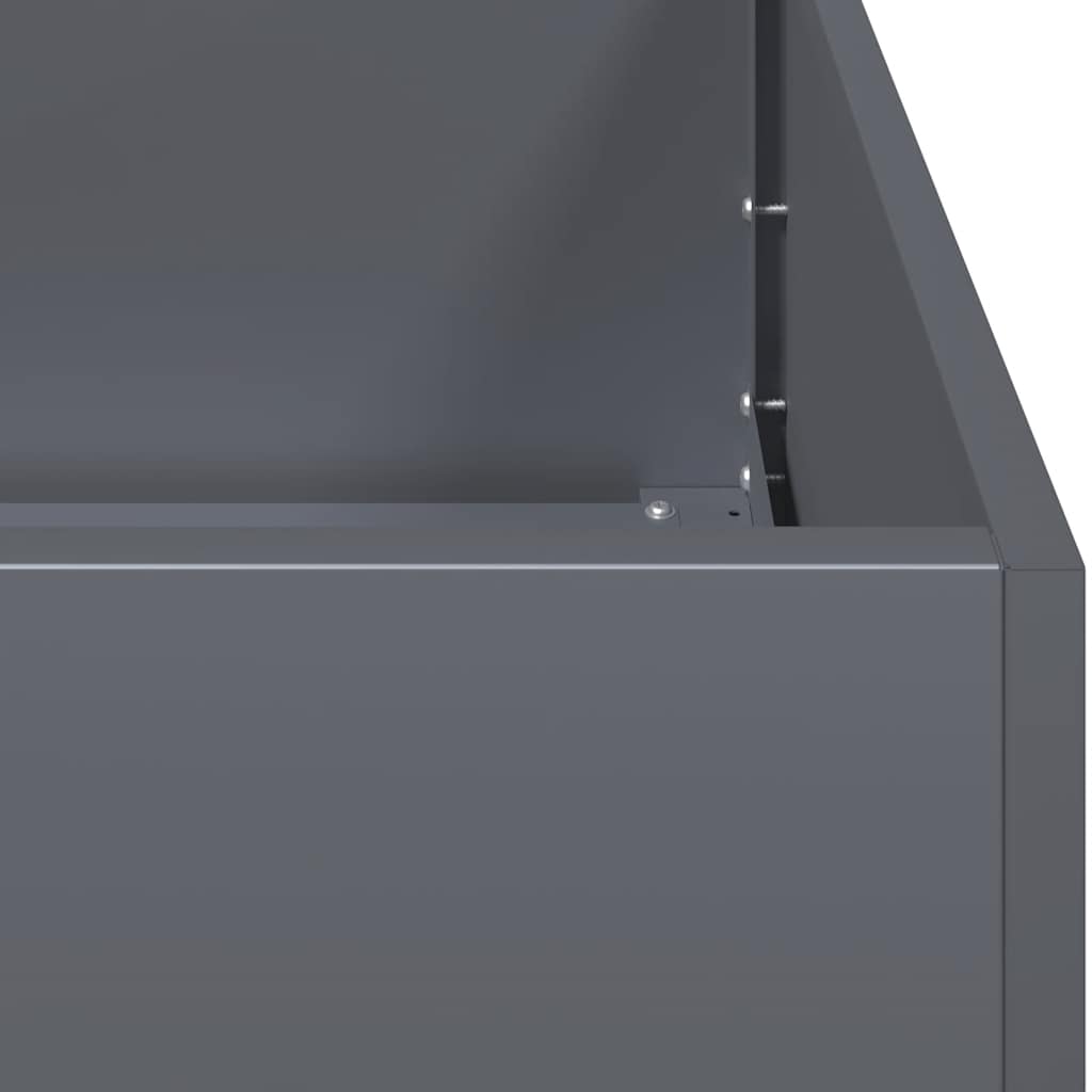 Lovelis, antracito spalvos, 100x100x30cm, plienas