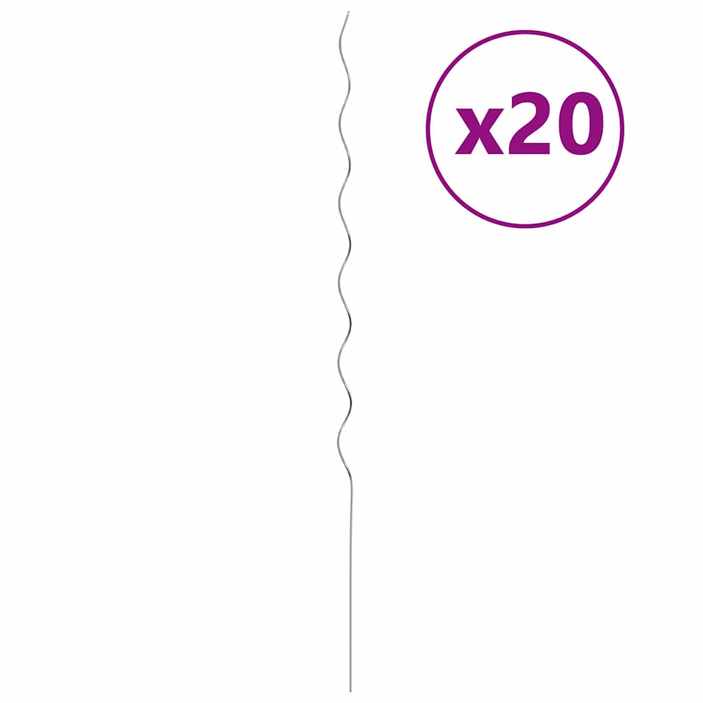 Spiralės augalų atramos 20 vnt 150 cm Cinkuotas plienas
