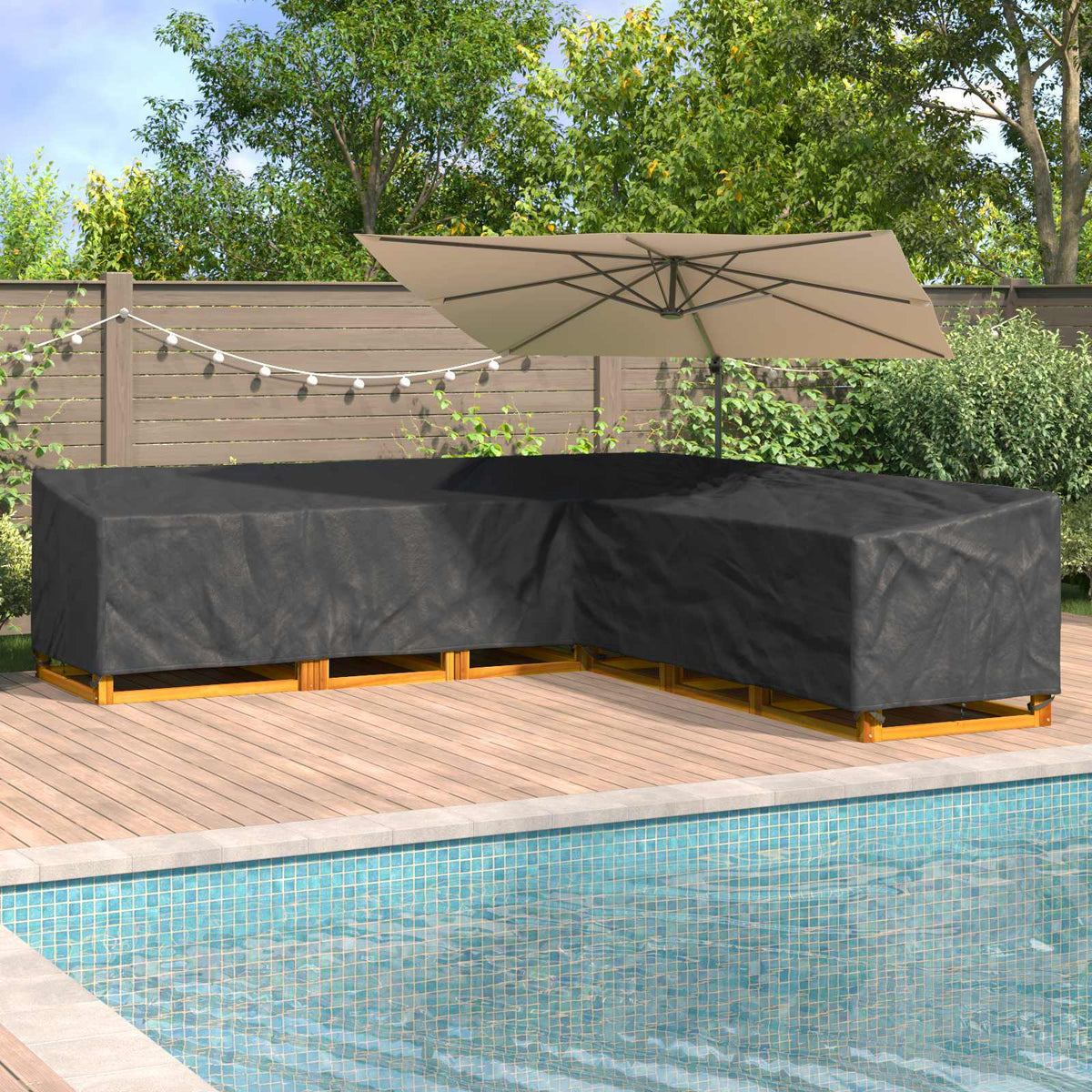 Lauko baldų uždangalas 325 x 325 x 80 cm 420D Oxford audinys