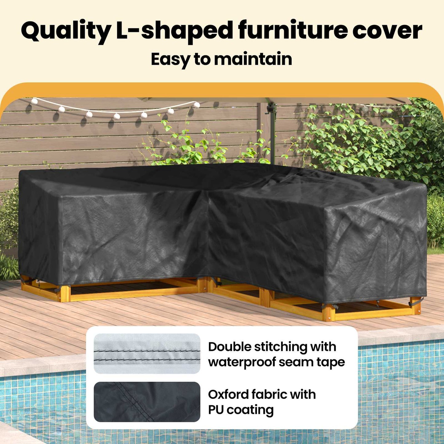 Lauko baldų uždangalas 260 x 210 x 80 cm 210D Oxford audinys