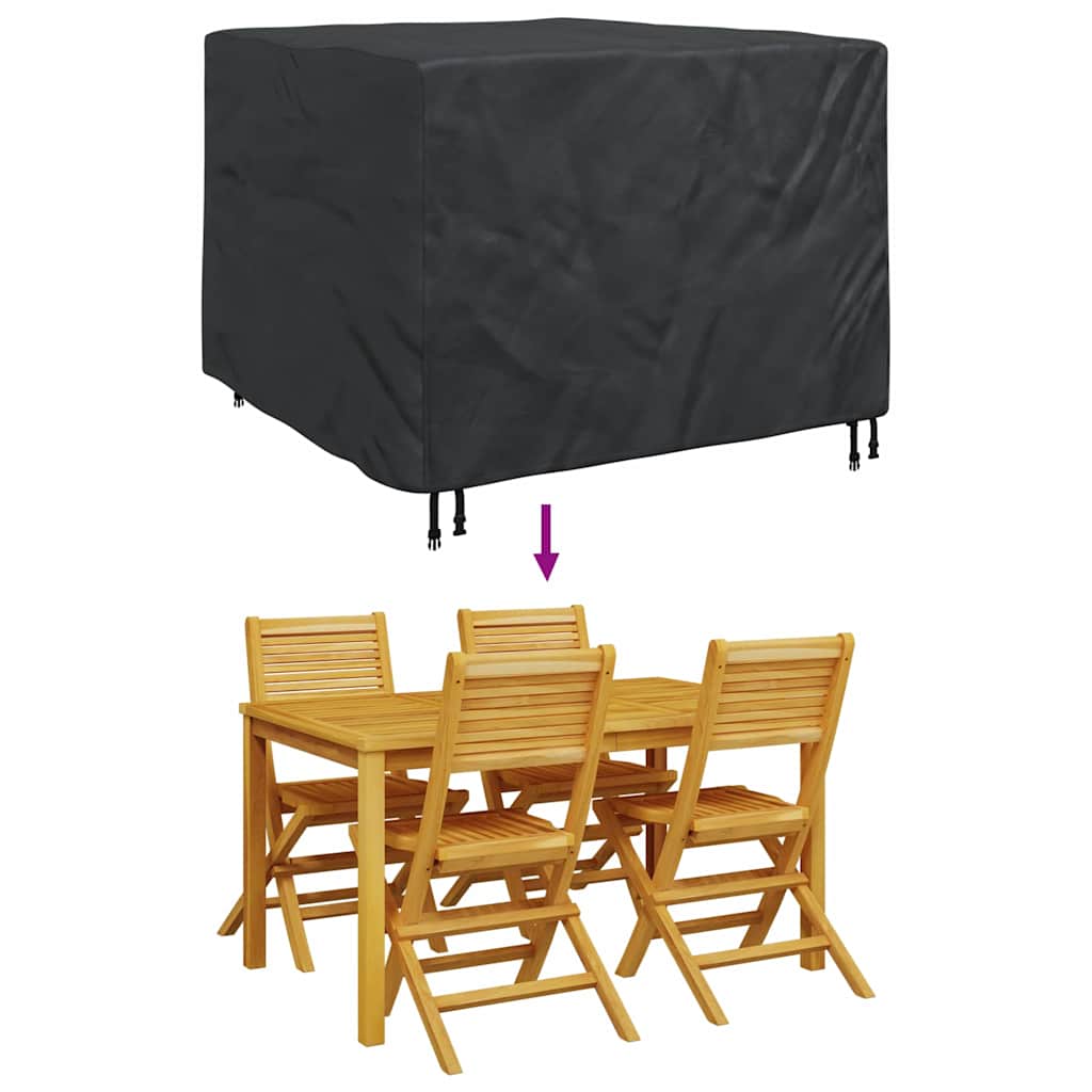 Baldų uždangalas Juoda 125 x 125 x 74 cm 600D Oxford audinys