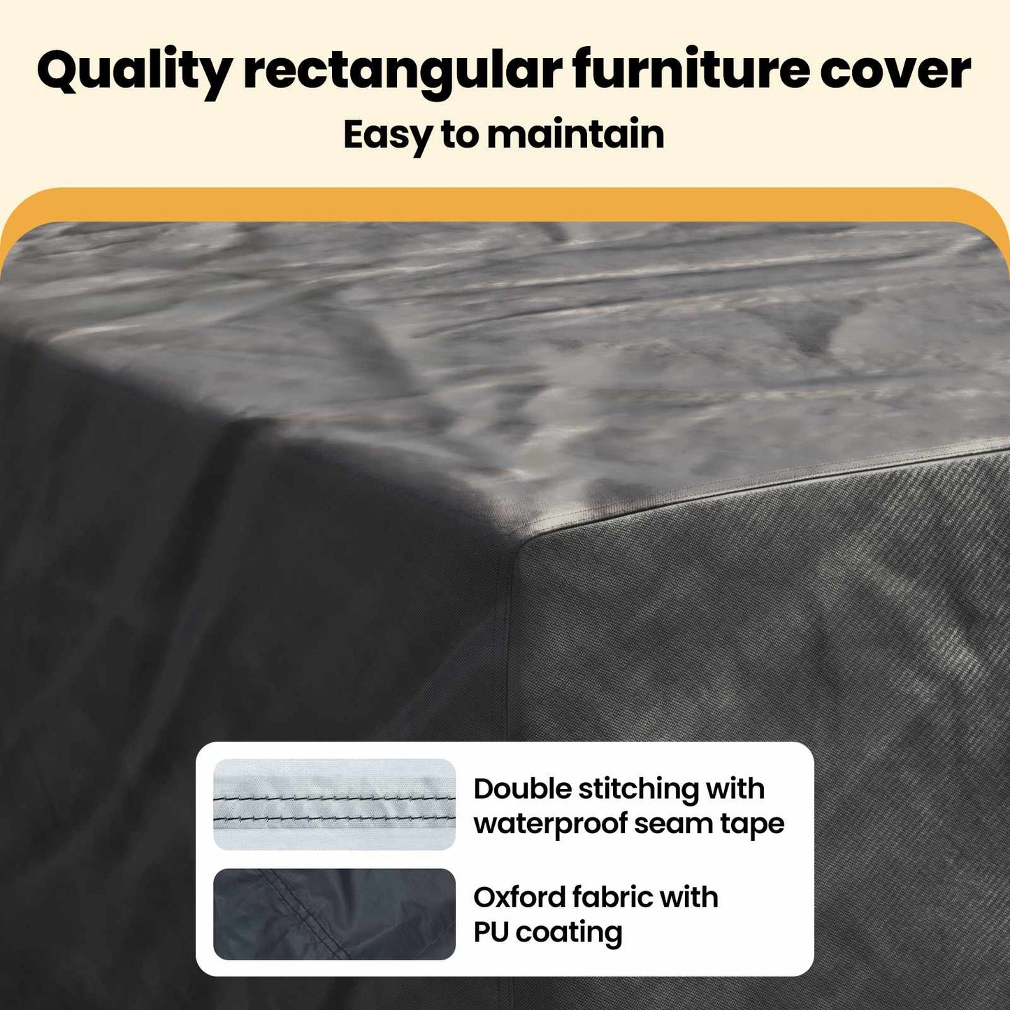 Lauko baldų uždangalas Juoda 350 x 260 x 90 cm 210D