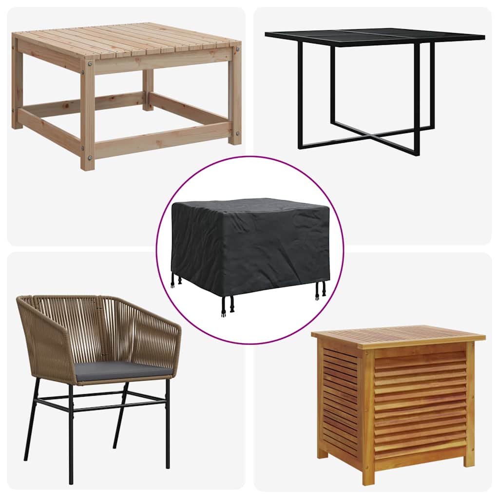 Lauko baldų uždangalas Juoda 82 x 82 x 50 cm 600D audinys