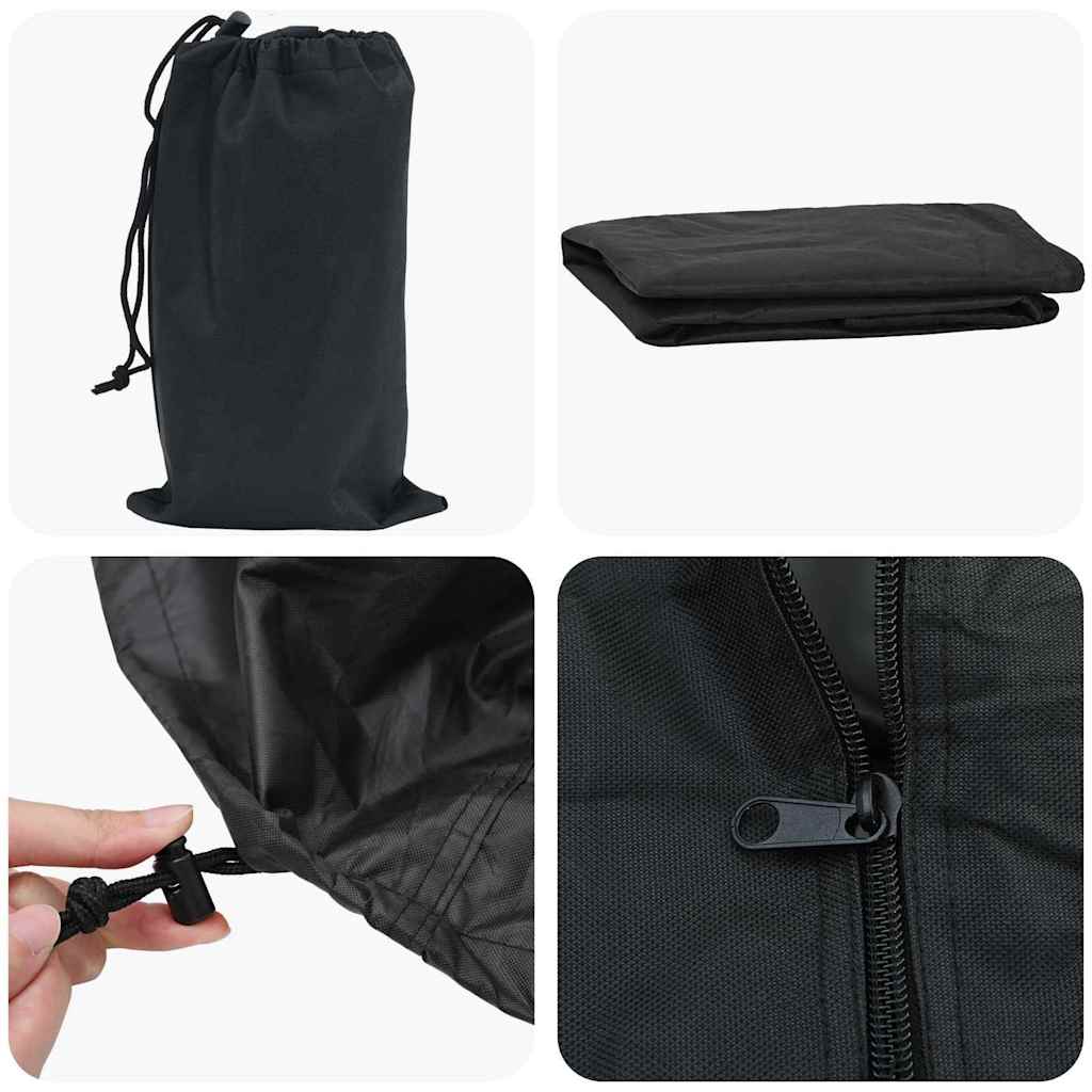 Lauko baldų uždangalas Juoda 122 x 61 x 106 cm 600D audinys