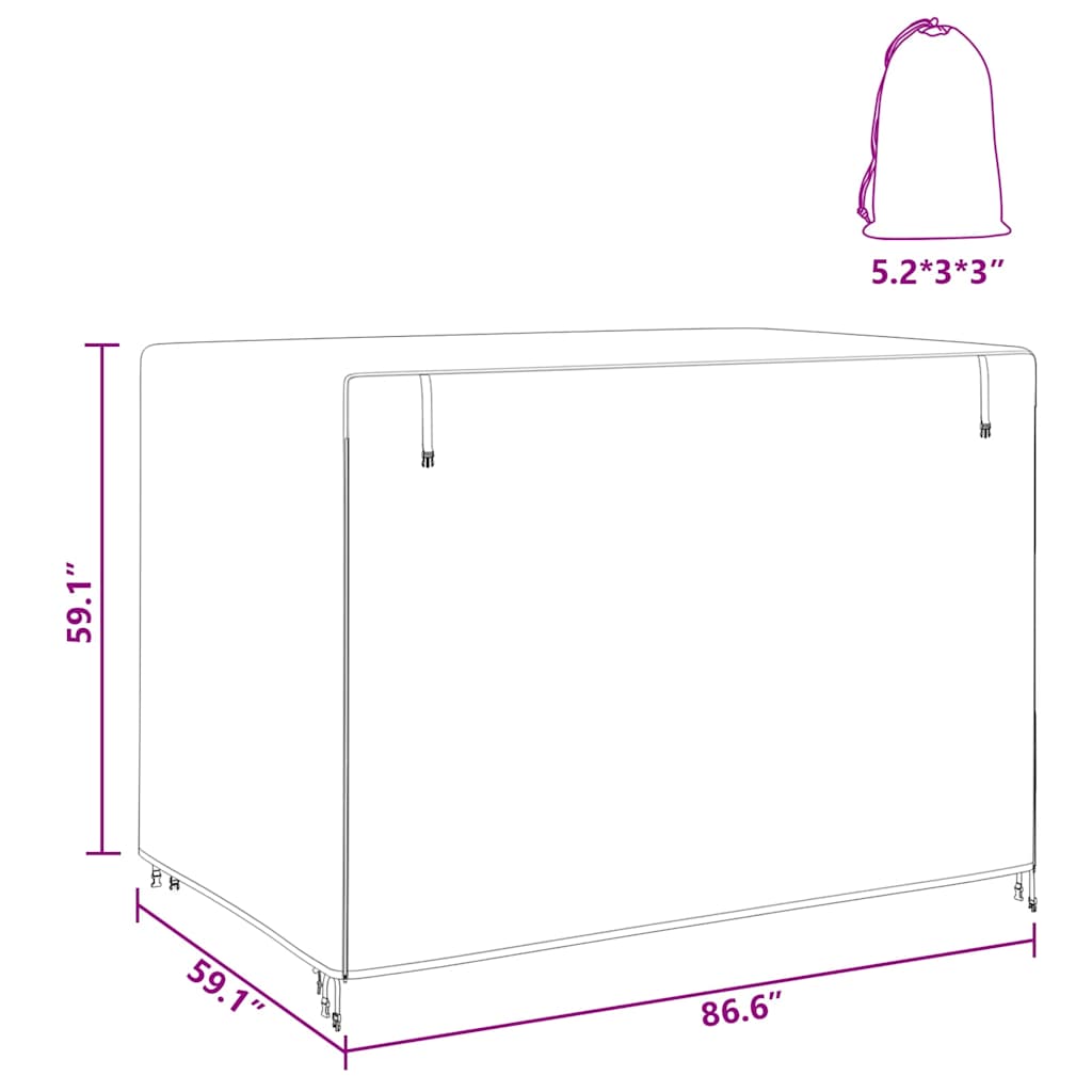 Lauko sūpynių uždangalas 220 x 150 x 150 cm 420D Oxford audinys