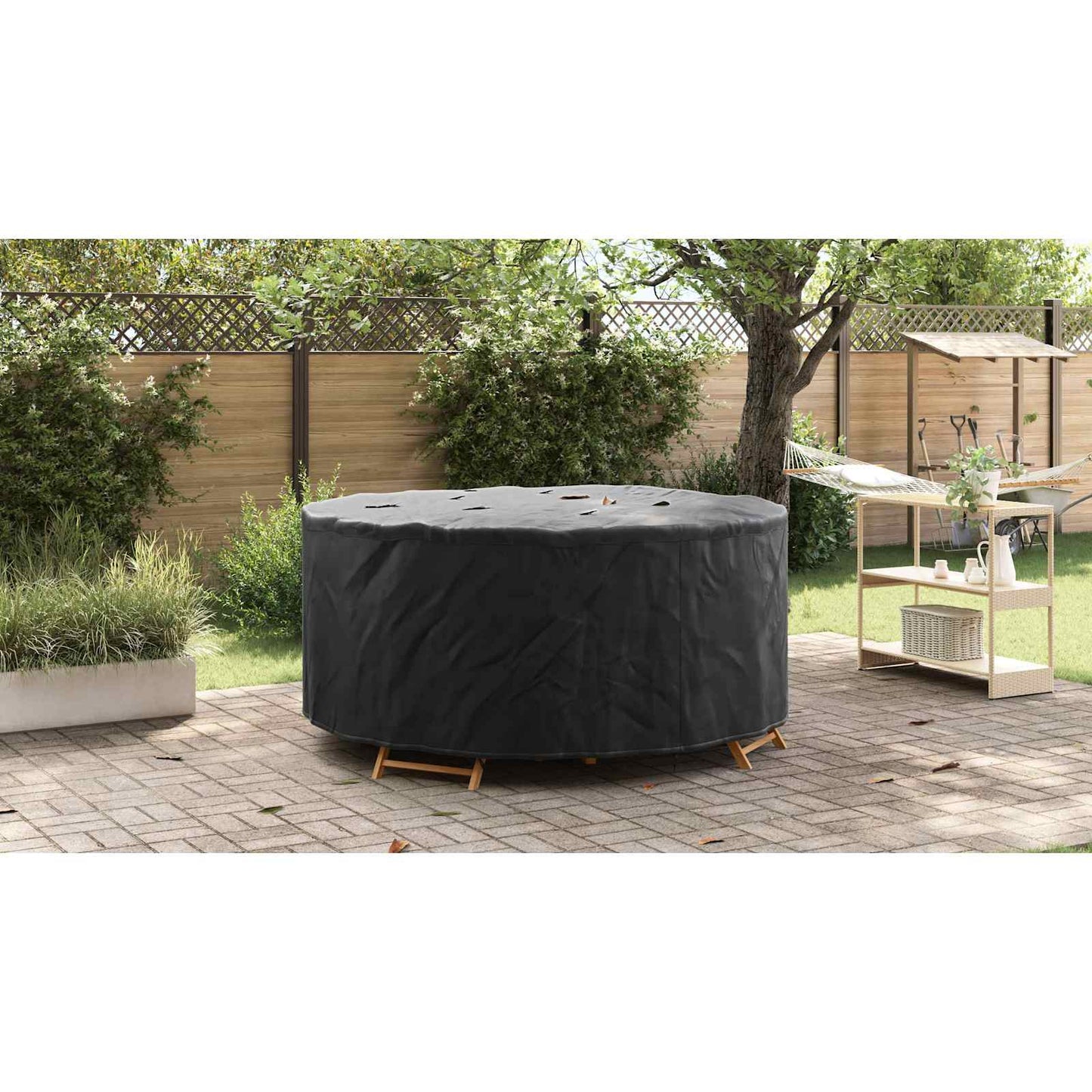 Lauko baldų uždangalas Juoda 200 x 200 x 71 cm 420D audinys
