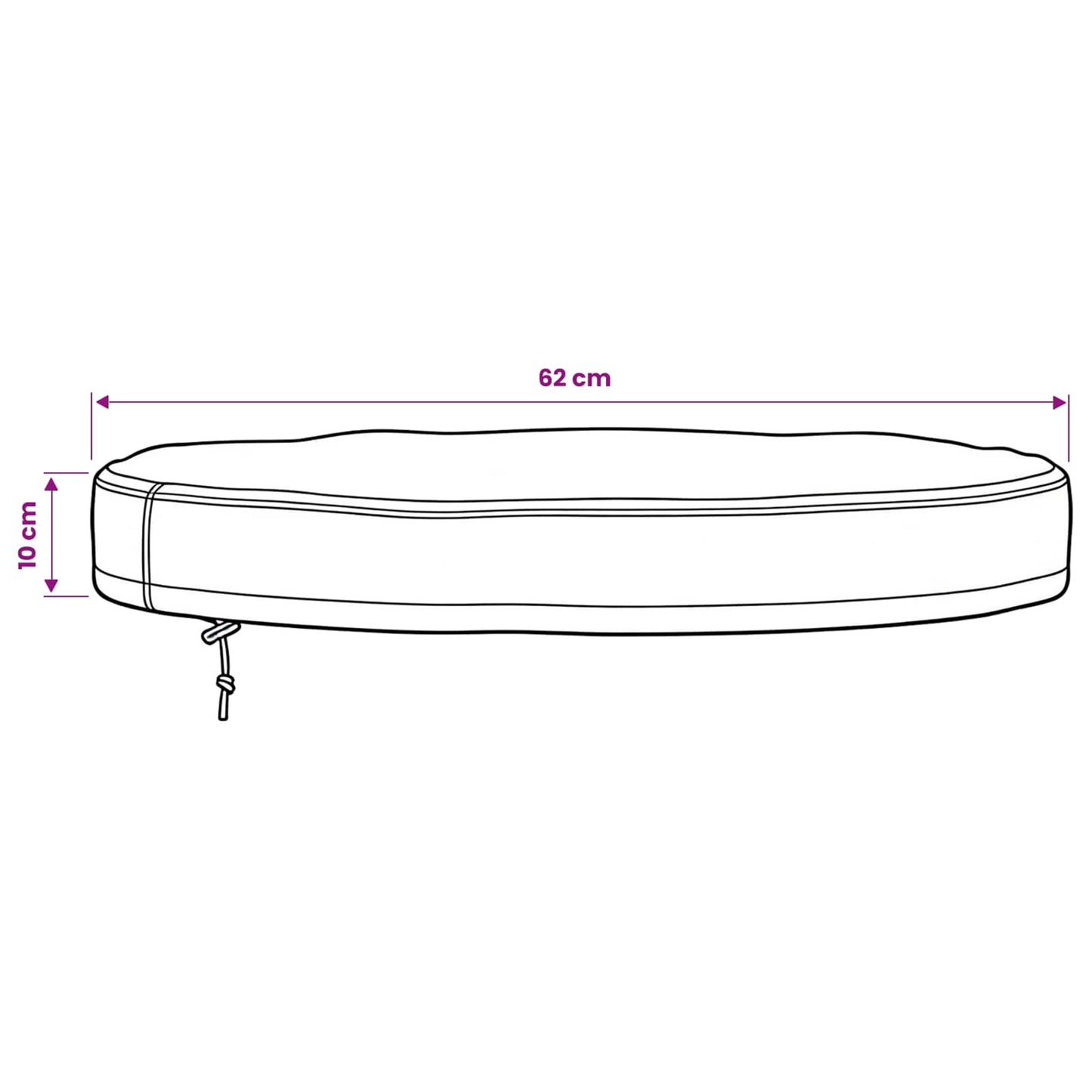 Lauko Stalo Uždangalas Juoda 62 x 62 x 10 cm 210D audinys