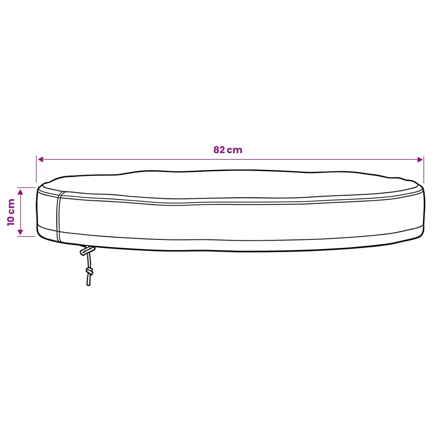 Lauko Stalo Uždangalas Juoda 82 x 82 x 10 cm 420D audinys