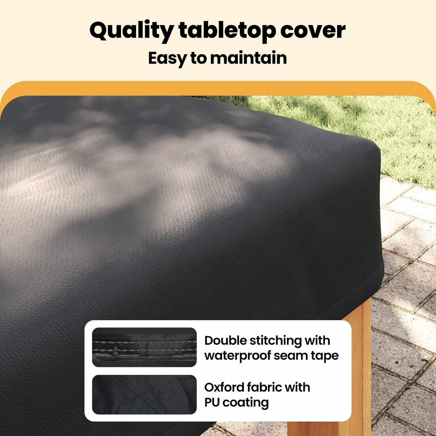 Lauko baldų uždangalas 92 x 92 x 15 cm 600D Oxford audinys