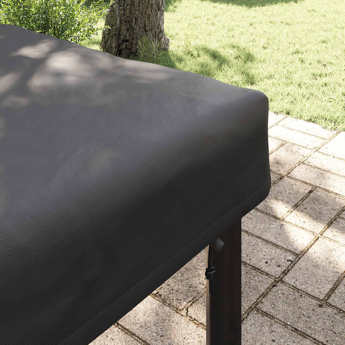 Stalo uždengimas 142 x 82 x 15 cm audinys Stačiakampio Juoda