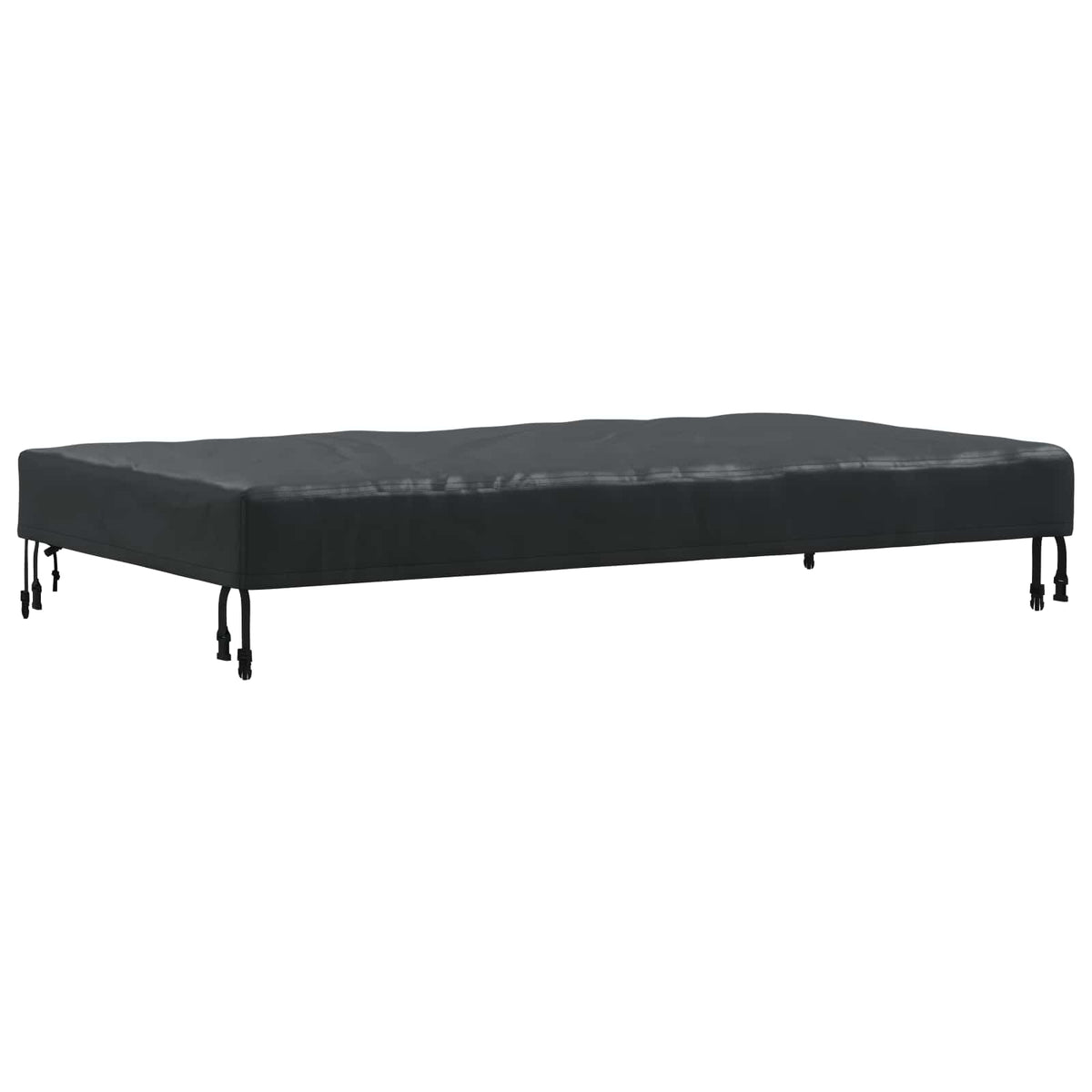 Stalo uždengimas 142 x 82 x 15 cm audinys Stačiakampio Juoda