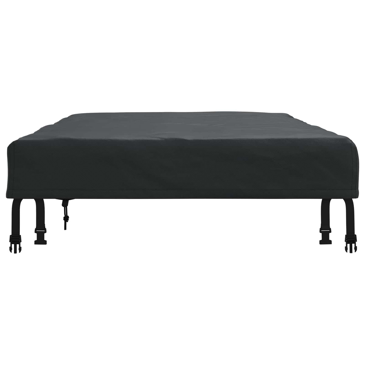 Stalo uždengimas 142 x 82 x 15 cm audinys Stačiakampio Juoda