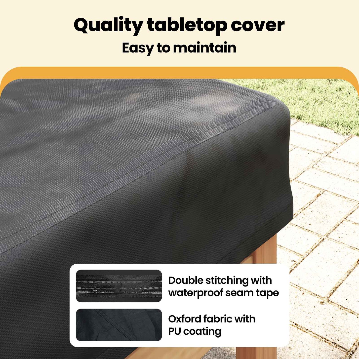 Lauko baldų uždangalas 262 x 102 x 15 cm 600D Oxford audinys