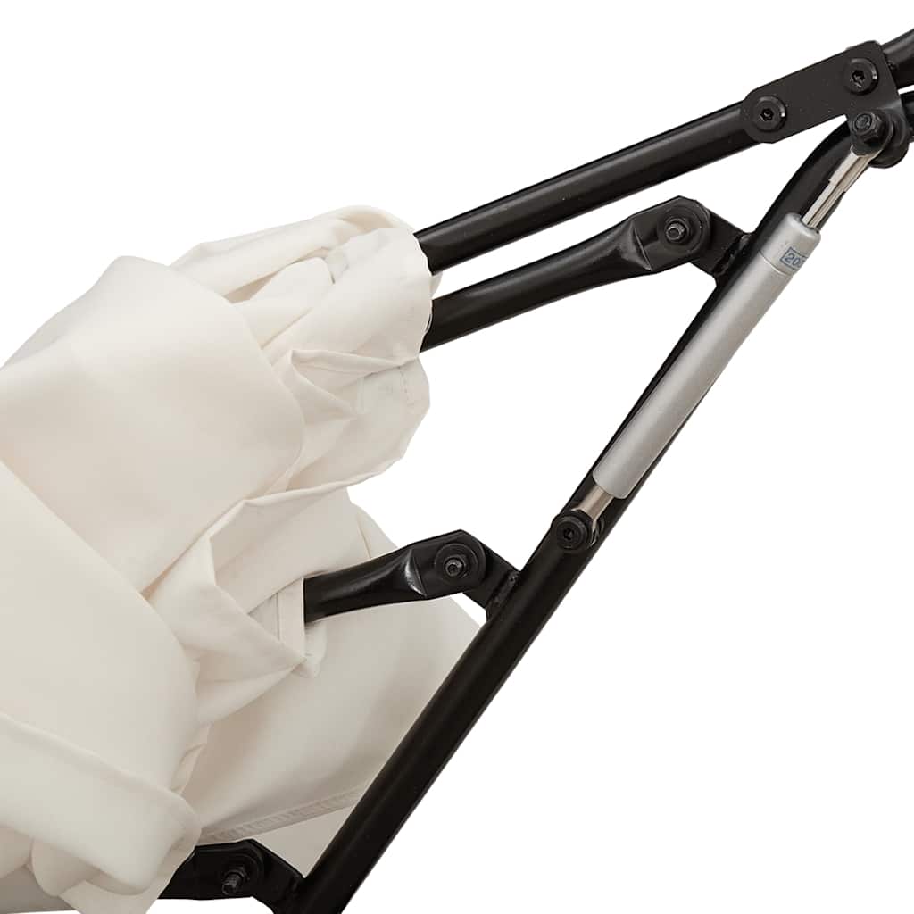 lauko poilsio lova su baldakimu poliruoto rotango pagalvėlėmis