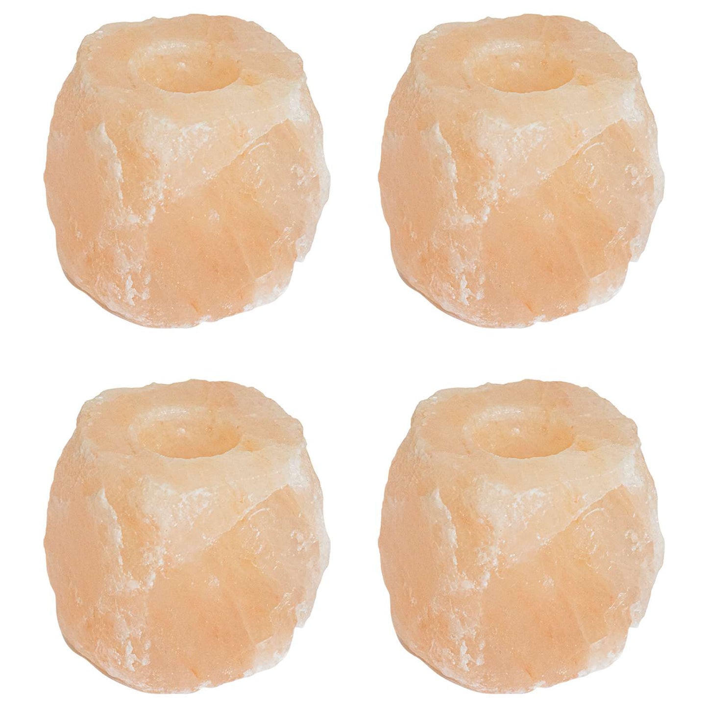 Druskos akmens tealight laikikliai Rožinė Druskos akmuo