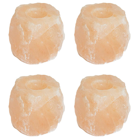 Druskos akmens tealight laikikliai Rožinė Druskos akmuo