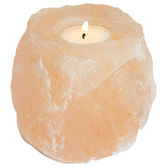 Druskos akmens tealight laikikliai Rožinė Druskos akmuo