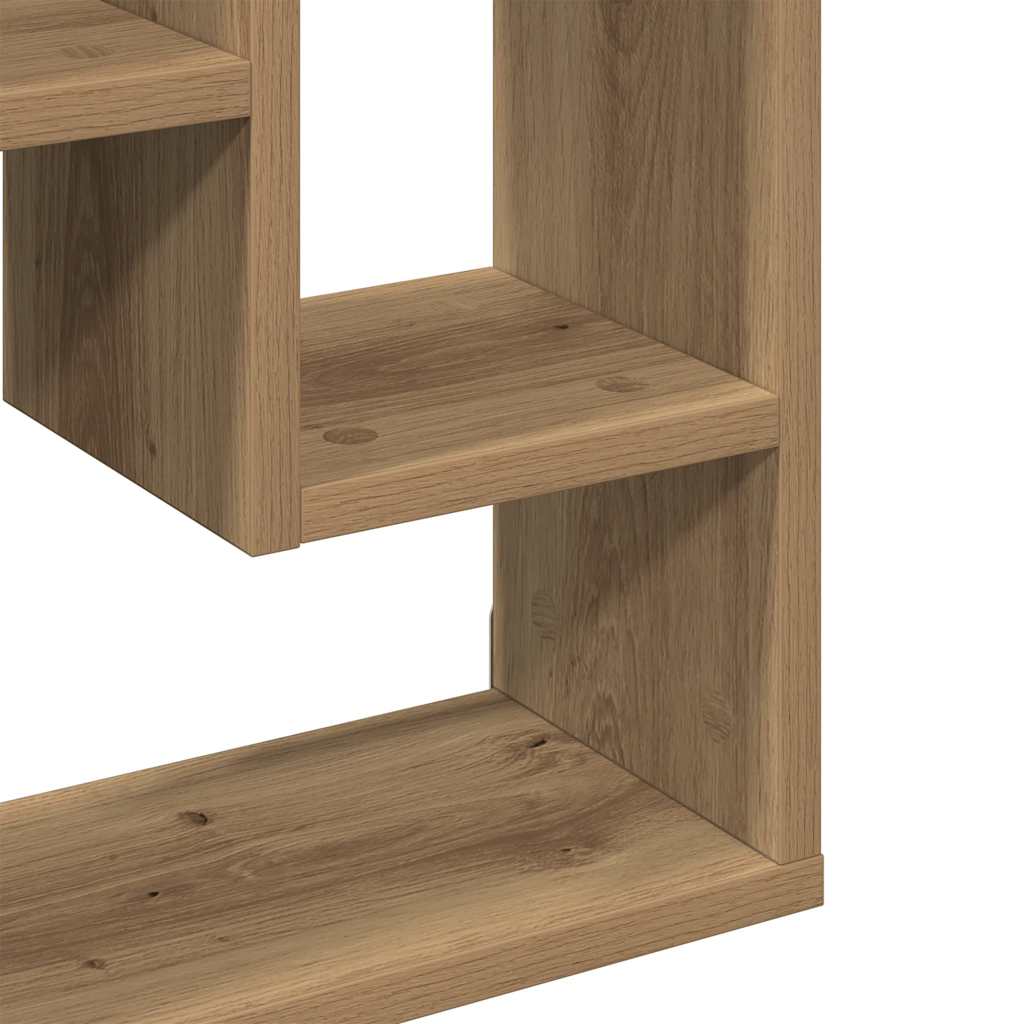 Sieninė lentyna, ąžuolo spalvos, 36x16x90cm, inžinerinė mediena