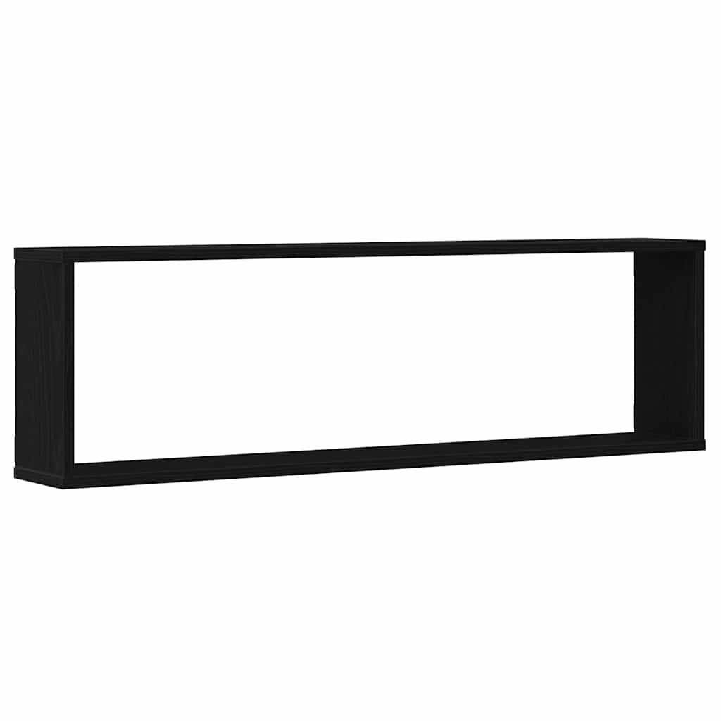 Wall Cube lentynos 4 vnt Juodas ąžuolas 100x15x30 cm