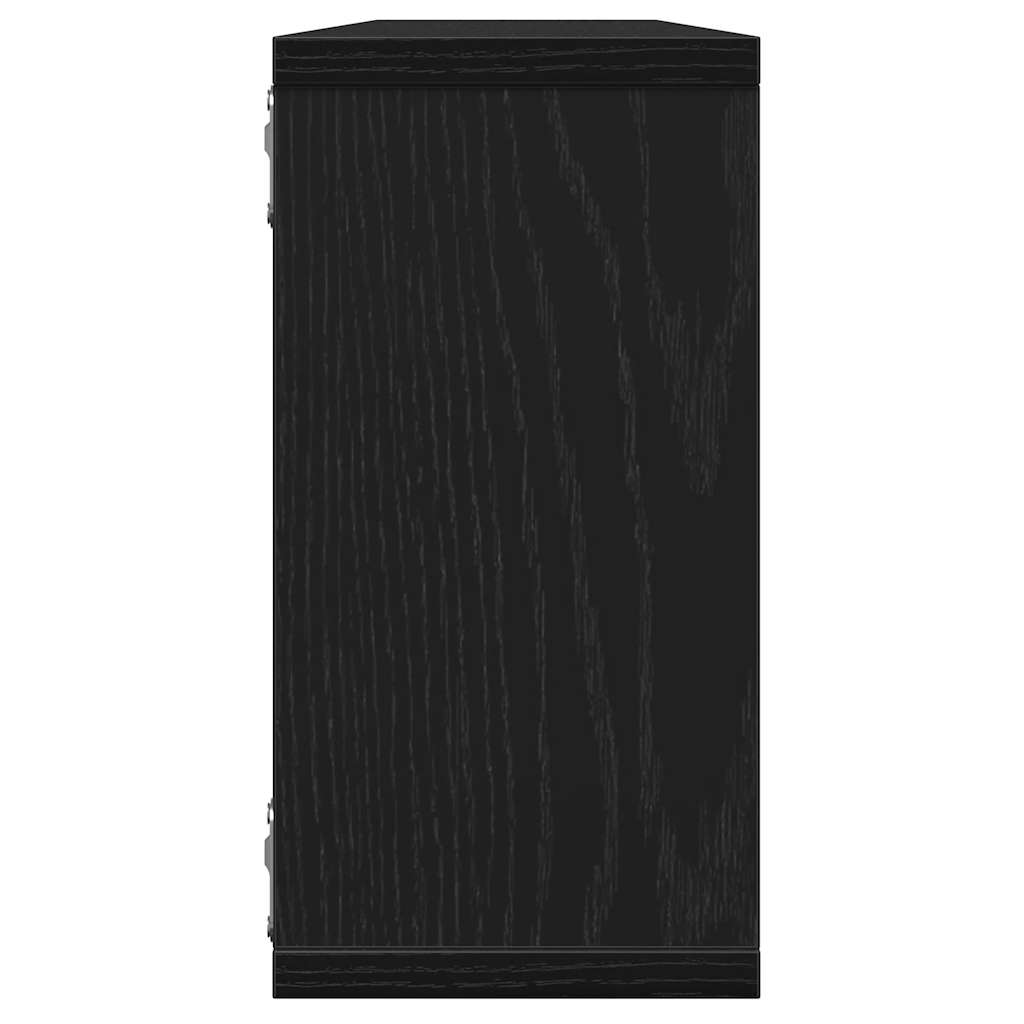 Wall Cube lentynos 4 vnt Juodas ąžuolas 100x15x30 cm