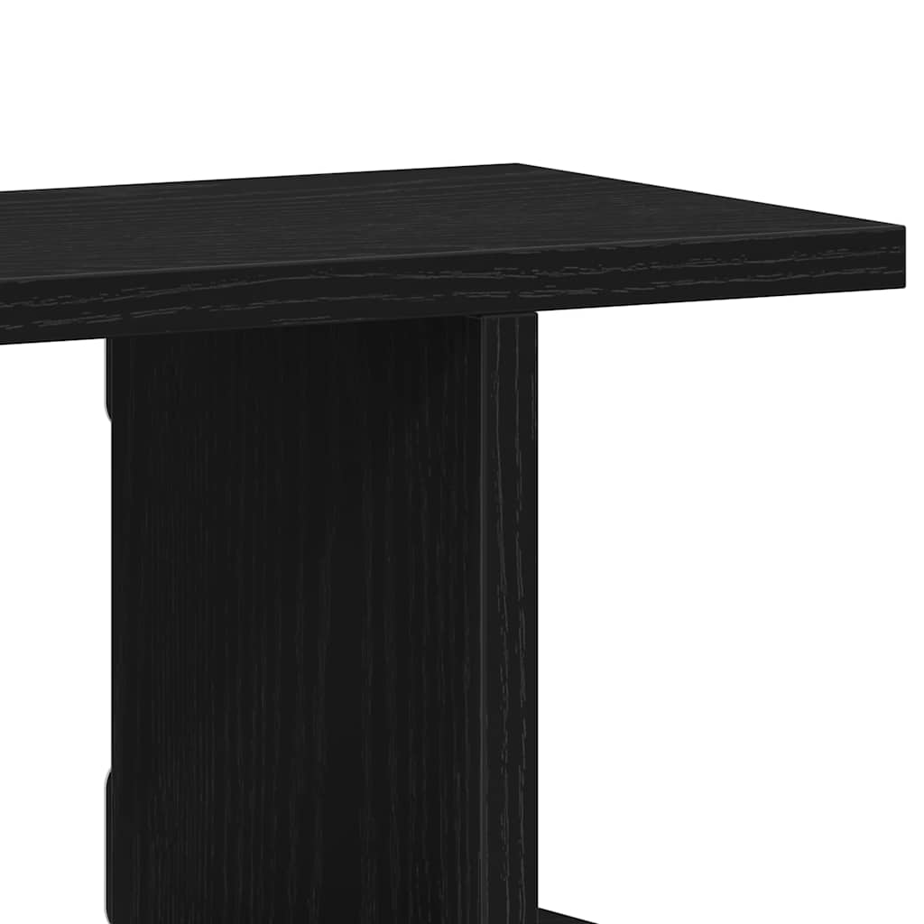 Sieninės lentynos, 2vnt., juodasis ąžuolas, 90x18x20cm, mediena